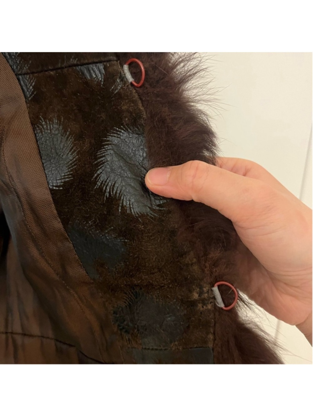 Vintage Brown Real Fur Leather Jacket/Blazer Penny Lane Coat S - Picture 8 of 8